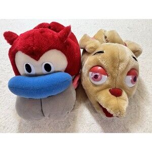 Ren And Stimpy Vintage 1992 Slippers Size Small Men’s 5 Women’s 7